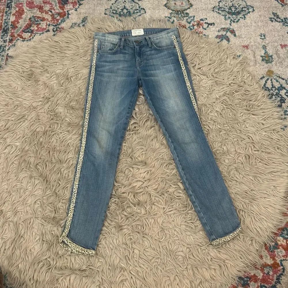 Current Elliott sample cheetah stripe jeans